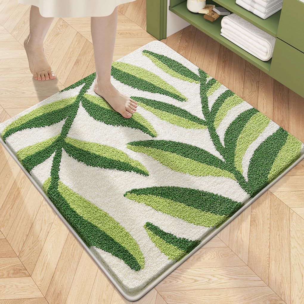 バスマット 60×60cm 吸水速乾 ふわふわ マイクロファイバー 滑り止め付き 抗菌防臭 厚手 洗濯機対応 乾きやすい お風呂マット 脱衣所 洗面所用 おしゃれ 北欧風 ORYSD134
