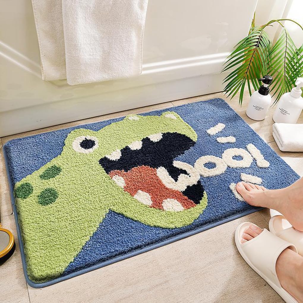 バスマット 40×60cm 吸水速乾 ふわふわ マイクロファイバー 滑り止め付き 抗菌防臭 厚手 洗濯機対応 乾きやすい お風呂マット 脱衣所 洗面所用 おしゃれ 北欧風 ORYSD62