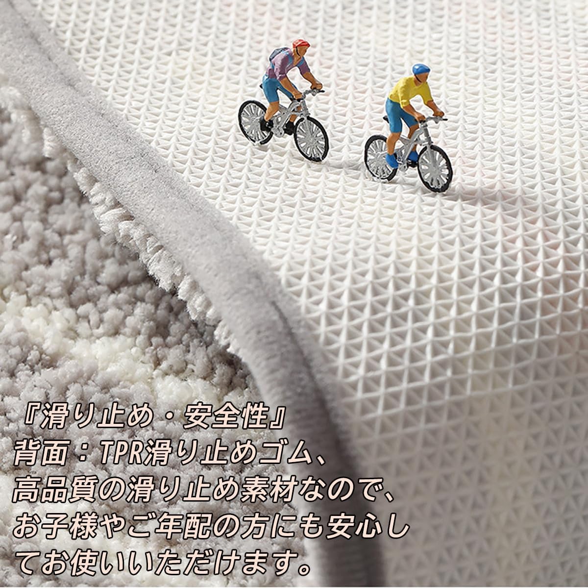 「Tuokus」バスマット 60×40cm 足拭きマット お風呂マット 玄関マット 吸水速乾滑り止め 風呂マット ふんわり 超厚い 吸水速乾 滑り止め ふわふわ 洗える 丸洗い可能 洗面所 脱衣所 浴室 キッチン 台所 TYSD49