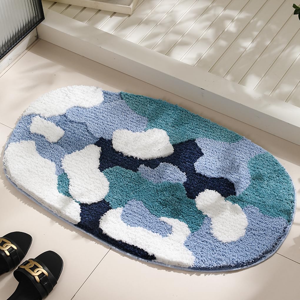 「Tuokus」モスラグ ラグマット40×60cm 苔風 立体デザイン 変形ラグ 北欧風 おしゃれ 厚手 植毛加工 ふわふわ 柔らかい 防滑TPR底 滑り止め付き 吸水 床保護 ベッドサイドラグ 玄関マット リビング 寝室用 洗える 小さめラグ ZHRDTjia20