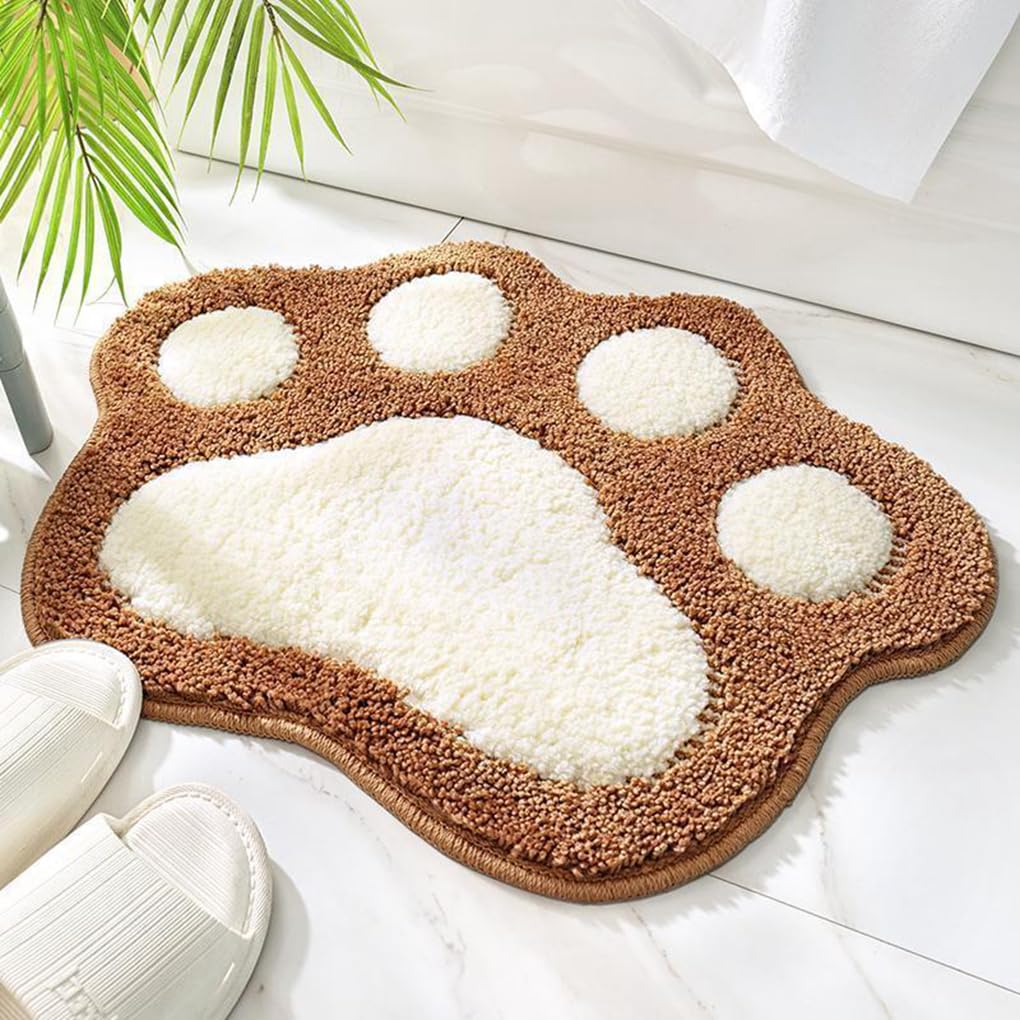 バスマット 45×60cm 吸水速乾 ふわふわ マイクロファイバー 滑り止め付き 抗菌防臭 厚手 洗濯機対応 乾きやすい お風呂マット 脱衣所 洗面所用 おしゃれ 北欧風 ORYSD73
