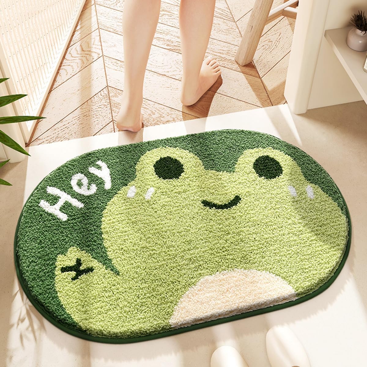 「Tuokus」バスマット 60×40cm 足拭きマット お風呂マット 玄関マット 吸水速乾滑り止め 風呂マット ふんわり 超厚い 吸水速乾 滑り止め ふわふわ 洗える 丸洗い可能 洗面所 脱衣所 浴室 キッチン 台所 TYSD52