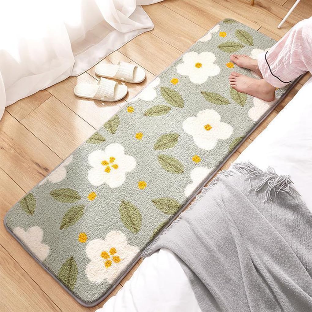 バスマット 50×150cm 吸水速乾 ふわふわ マイクロファイバー 滑り止め付き 抗菌防臭 厚手 洗濯機対応 乾きやすい お風呂マット 脱衣所 洗面所用 おしゃれ 北欧風 ORYSD53