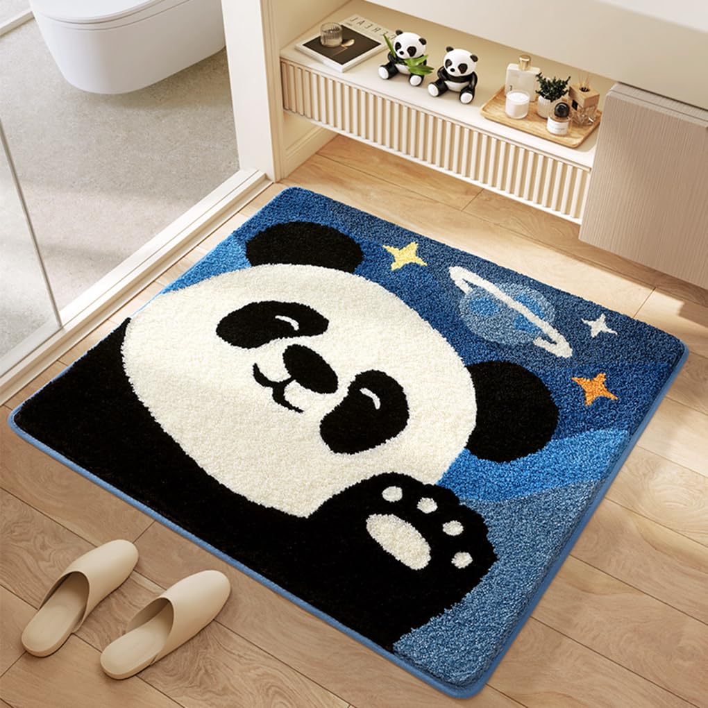バスマット 60×60cm 吸水速乾 ふわふわ マイクロファイバー 滑り止め付き 抗菌防臭 厚手 洗濯機対応 乾きやすい お風呂マット 脱衣所 洗面所用 おしゃれ 北欧風 ORYSD121