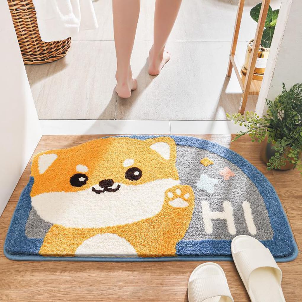 バスマット 40×60cm 吸水速乾 ふわふわ マイクロファイバー 滑り止め付き 抗菌防臭 厚手 洗濯機対応 乾きやすい お風呂マット 脱衣所 洗面所用 おしゃれ 北欧風 ORYSD68