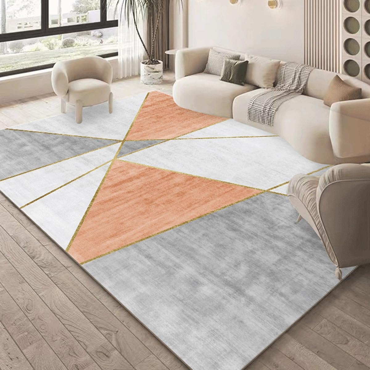 Frisence カーペット 120×160cm 洗える ラグ 滑り止め付き 防音・防寒・床暖房対応 ラグマット 折りたたみ コンパクト収納可能 おしゃれ ふわふわ 北欧風 リビング 寝室 子供部屋用 FRIDT67