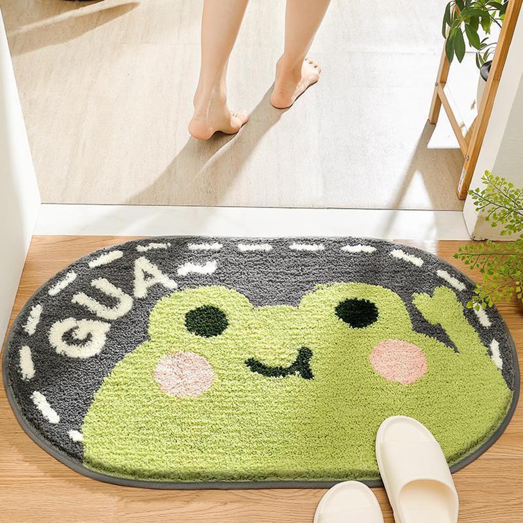 バスマット 40×60cm 吸水速乾 ふわふわ マイクロファイバー 滑り止め付き 抗菌防臭 厚手 洗濯機対応 乾きやすい お風呂マット 脱衣所 洗面所用 おしゃれ 北欧風 ORYSD71