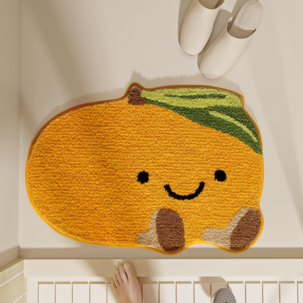 バスマット 50×60cm 吸水速乾 ふわふわ マイクロファイバー 滑り止め付き 抗菌防臭 厚手 洗濯機対応 乾きやすい お風呂マット 脱衣所 洗面所用 おしゃれ 北欧風 ORYSD103