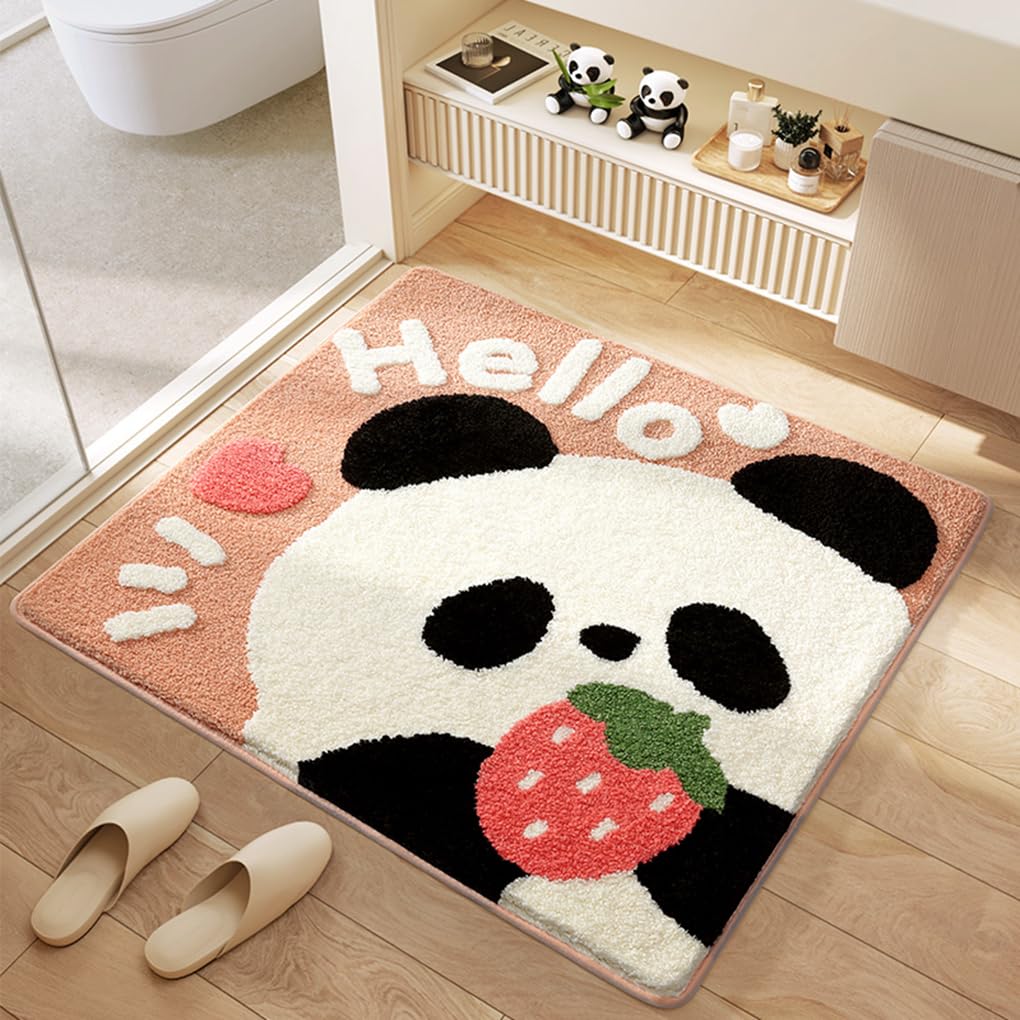 バスマット 60×60cm 吸水速乾 ふわふわ マイクロファイバー 滑り止め付き 抗菌防臭 厚手 洗濯機対応 乾きやすい お風呂マット 脱衣所 洗面所用 おしゃれ 北欧風 ORYSD121