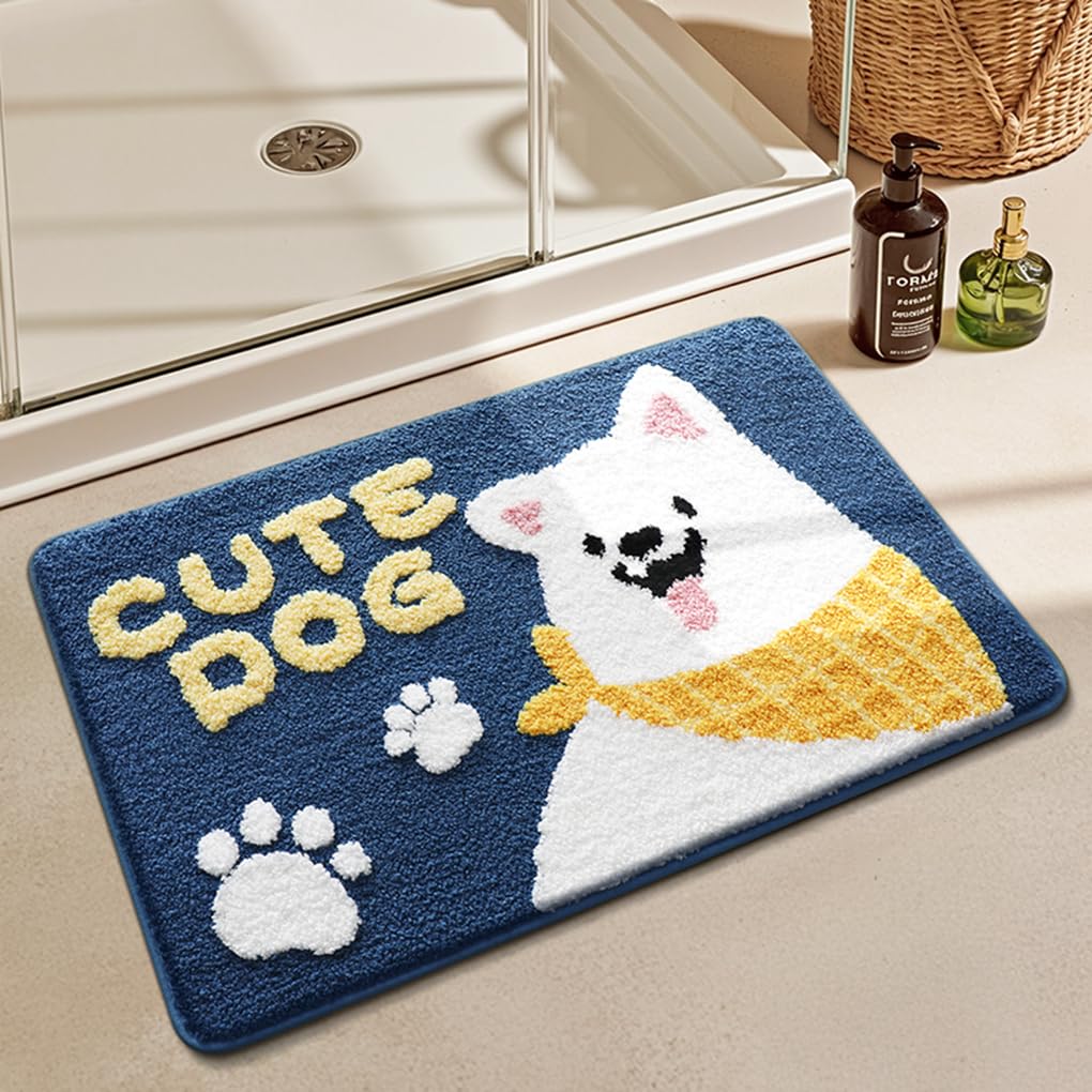 バスマット 50×75cm 吸水速乾 ふわふわ マイクロファイバー 滑り止め付き 抗菌防臭 厚手 洗濯機対応 乾きやすい お風呂マット 脱衣所 洗面所用 おしゃれ 北欧風 ORYSD151