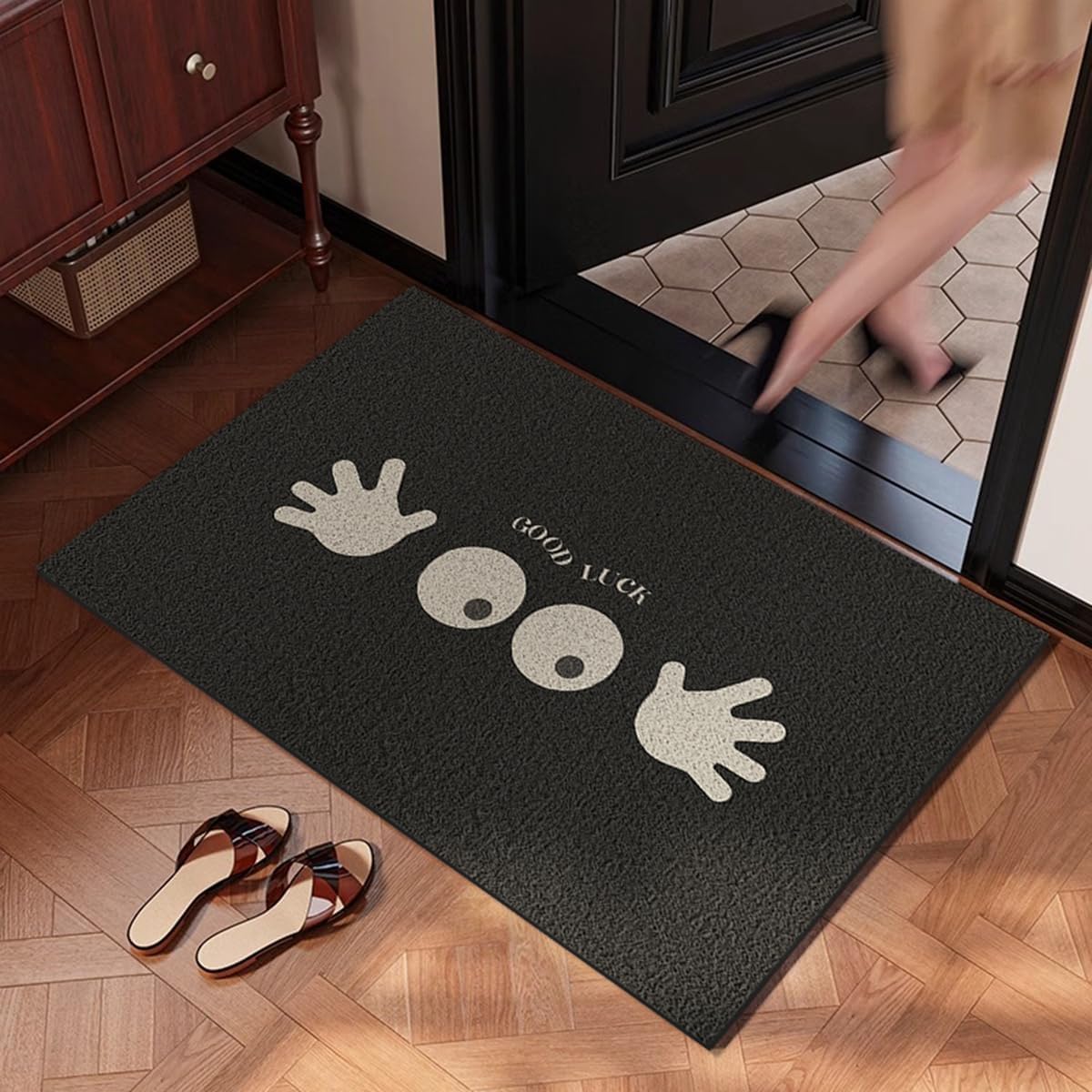 「Tuokus」玄関マット ドアマット 泥落としマット フロアマット マット キッチンマット タイルカーペット 床マット 屋外 滑り止め 耐磨耗性 速乾 吸水 洗える 店舗 飲食店 オフィス 事務所 XGDianj69 45*75cm