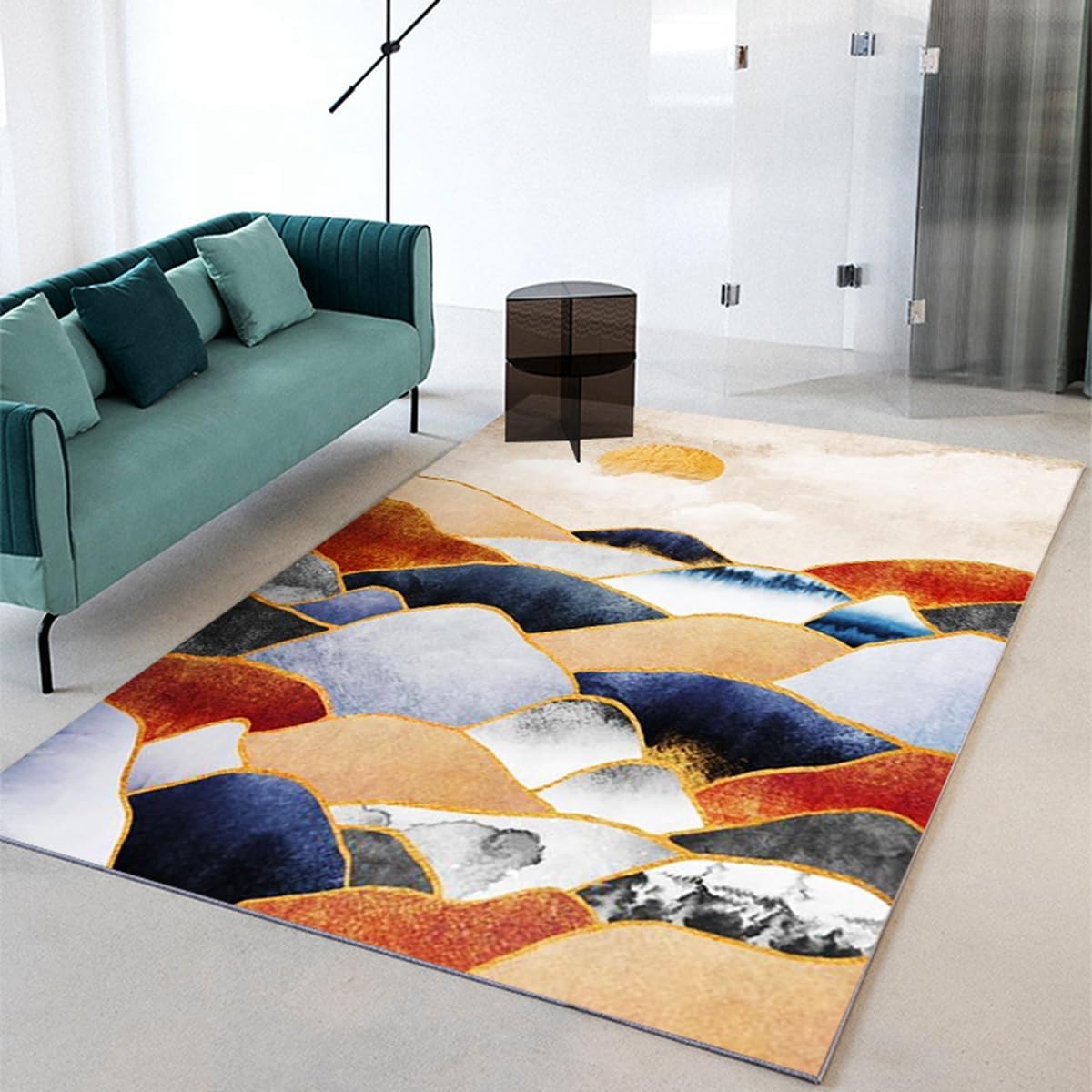 Frisence カーペット 120×160cm 洗える ラグ 滑り止め付き 防音・防寒・床暖房対応 ラグマット 折りたたみ コンパクト収納可能 おしゃれ ふわふわ 北欧風 リビング 寝室 子供部屋用 FRIDT63A