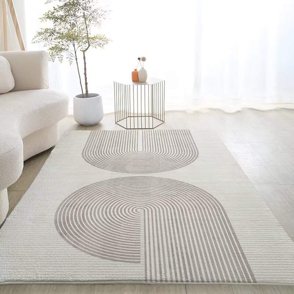 Frisence カーペット 120×160cm 洗える ラグ 滑り止め付き 防音・防寒・床暖房対応 ラグマット 折りたたみ コンパクト収納可能 おしゃれ ふわふわ 北欧風 リビング 寝室 子供部屋用 FRIDT73