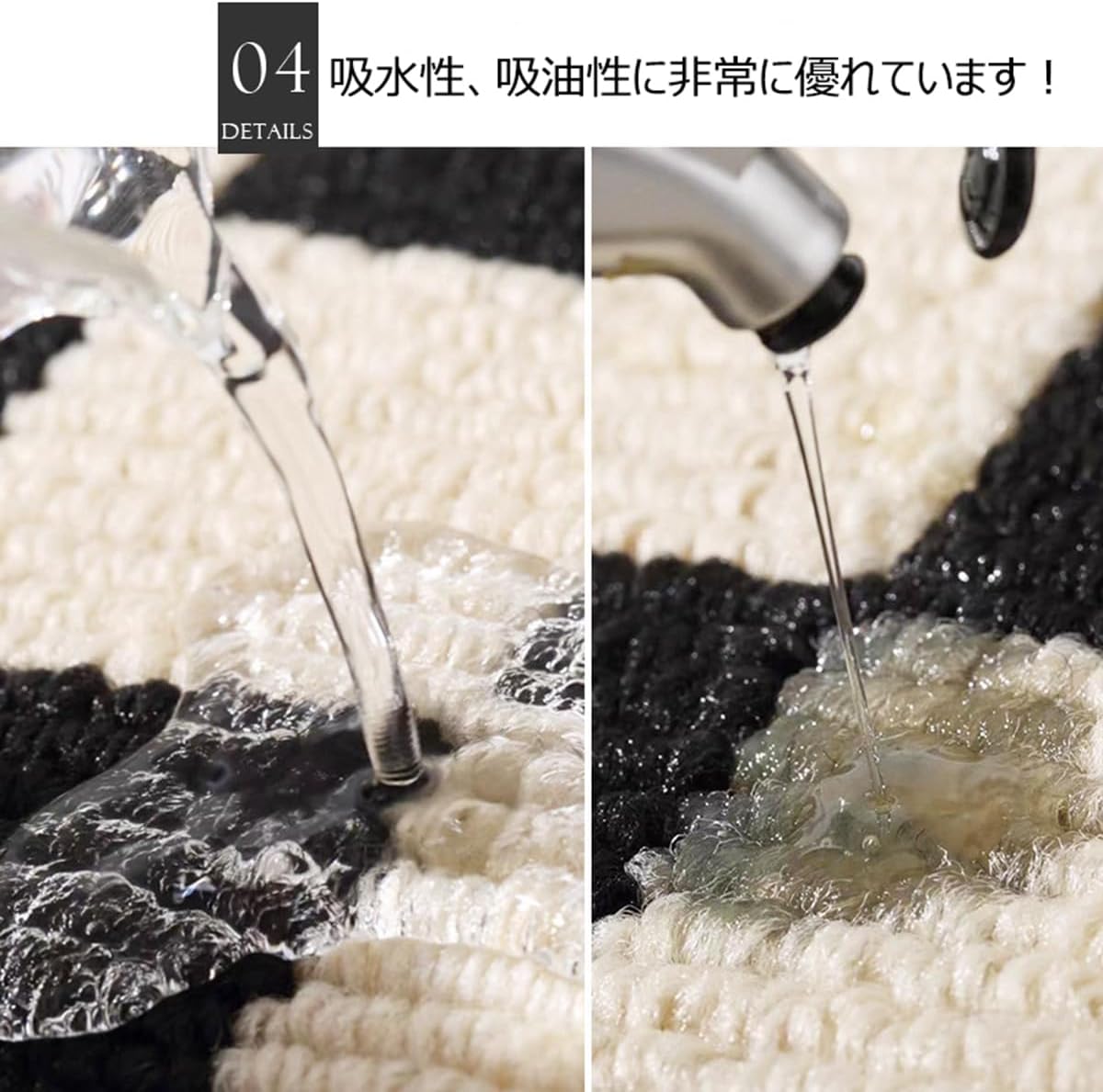 「Tuokus」キッチンマット 75×45cm玄関マット カーペット ラグマット 廊下マット 台所マット 洗える 滑り止め付き 厚手防音 掃除易い 抗菌防臭 吸水 厚手 長方形 水や油の吸収が良い 防汚 CFJ18