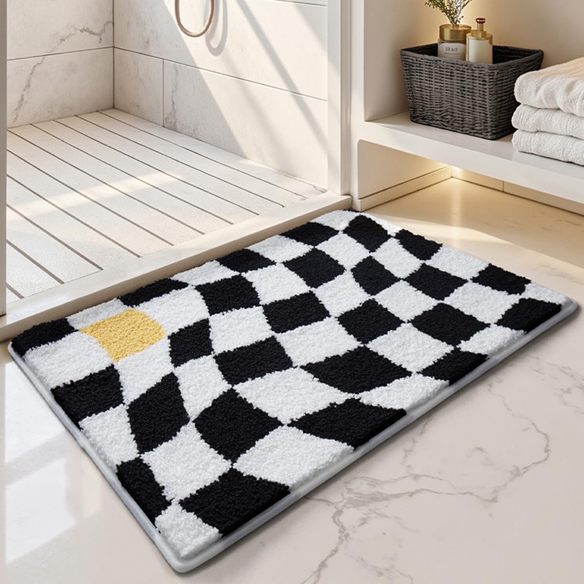 バスマット 60×40cm お風呂マット 速乾 洗える 抗菌防臭 大判 ソフト おしゃれ マイクロファイバー タオル地 安い 厚手 ORYSD09