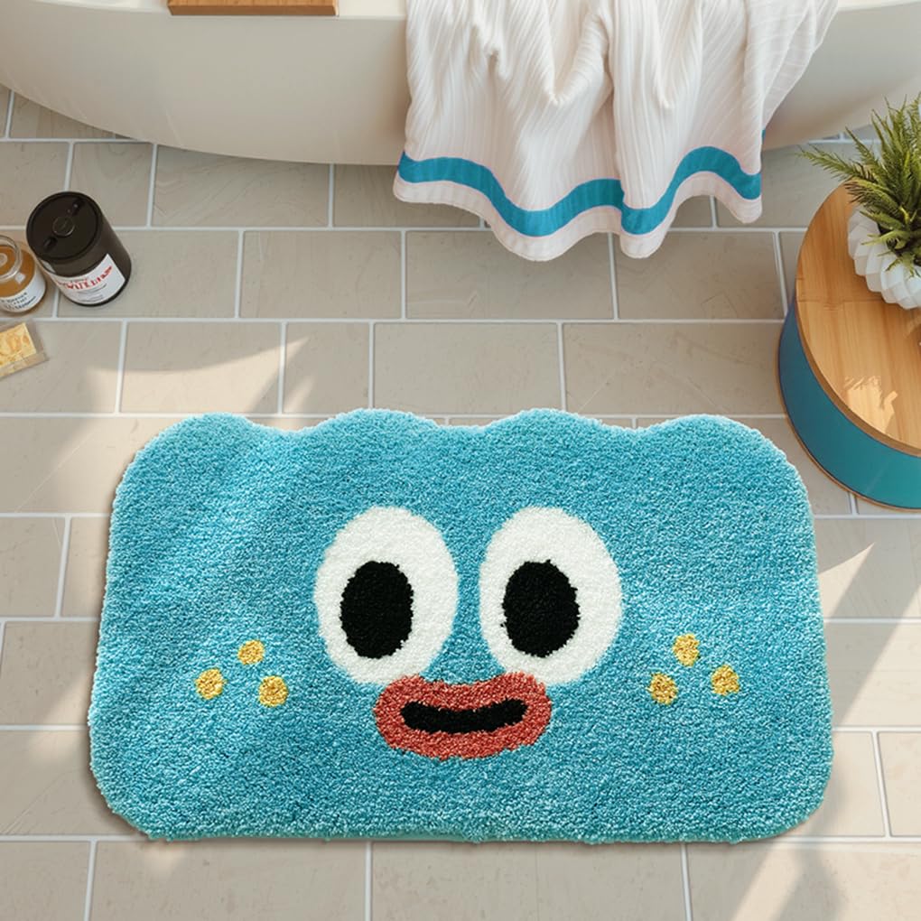 バスマット 40×60cm 吸水速乾 ふわふわ マイクロファイバー 滑り止め付き 抗菌防臭 厚手 洗濯機対応 乾きやすい お風呂マット 脱衣所 洗面所用 おしゃれ 北欧風 ORYSD144