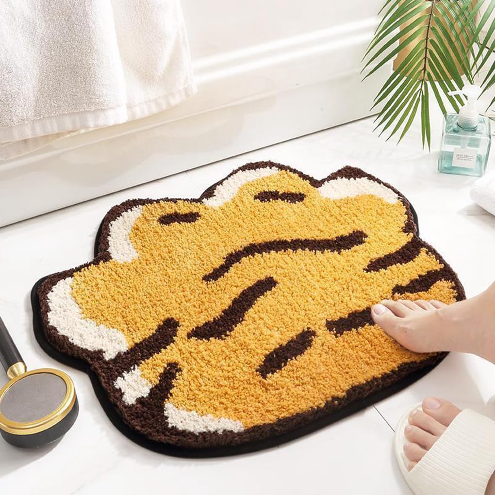 バスマット 42×50cm 吸水速乾 ふわふわ マイクロファイバー 滑り止め付き 抗菌防臭 厚手 洗濯機対応 乾きやすい お風呂マット 脱衣所 洗面所用 おしゃれ 北欧風 ORYSD89