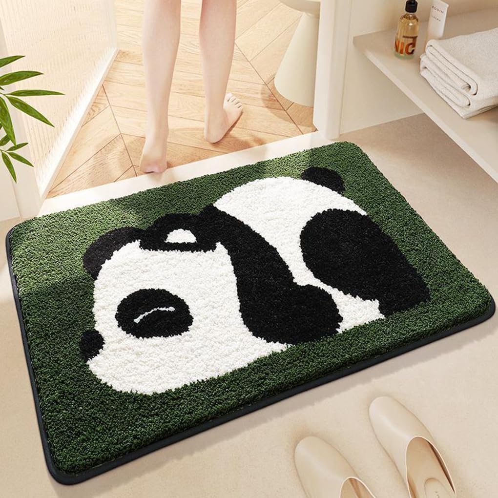 バスマット 40×60cm 吸水速乾 ふわふわ マイクロファイバー 滑り止め付き 抗菌防臭 厚手 洗濯機対応 乾きやすい お風呂マット 脱衣所 洗面所用 おしゃれ 北欧風 ORYSD79