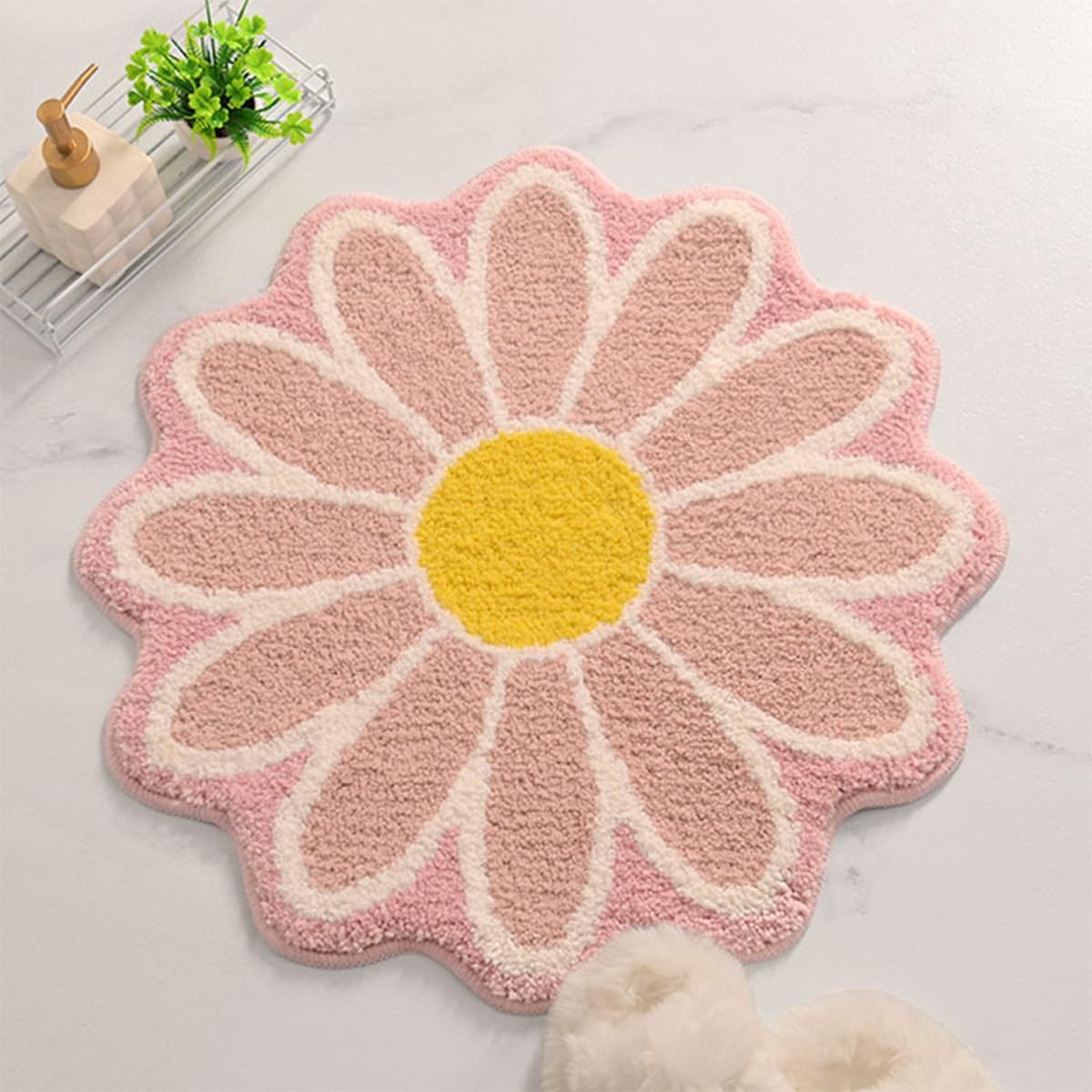 バスマット 60×60cm お風呂マット 速乾 洗える 抗菌防臭 大判 ソフト おしゃれ マイクロファイバー タオル地 安い 厚手 ORYSD27