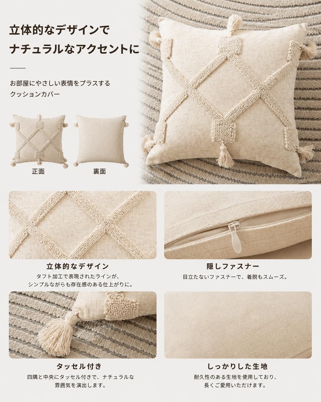 「ORRMALL」クッション 30×50cm クッションカバー付き 中材入り 北欧 おしゃれ SYORBZhen142