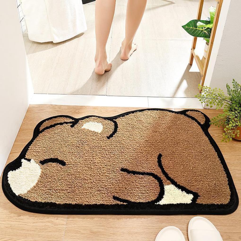 バスマット 40×60cm 吸水速乾 ふわふわ マイクロファイバー 滑り止め付き 抗菌防臭 厚手 洗濯機対応 乾きやすい お風呂マット 脱衣所 洗面所用 おしゃれ 北欧風 ORYSD63