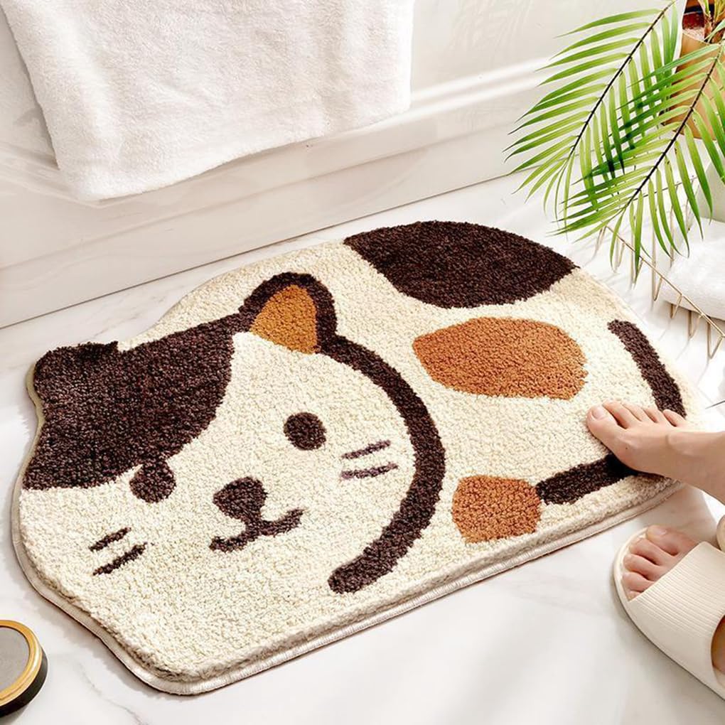 バスマット 40×60cm 吸水速乾 ふわふわ マイクロファイバー 滑り止め付き 抗菌防臭 厚手 洗濯機対応 乾きやすい お風呂マット 脱衣所 洗面所用 おしゃれ 北欧風 ORYSD63