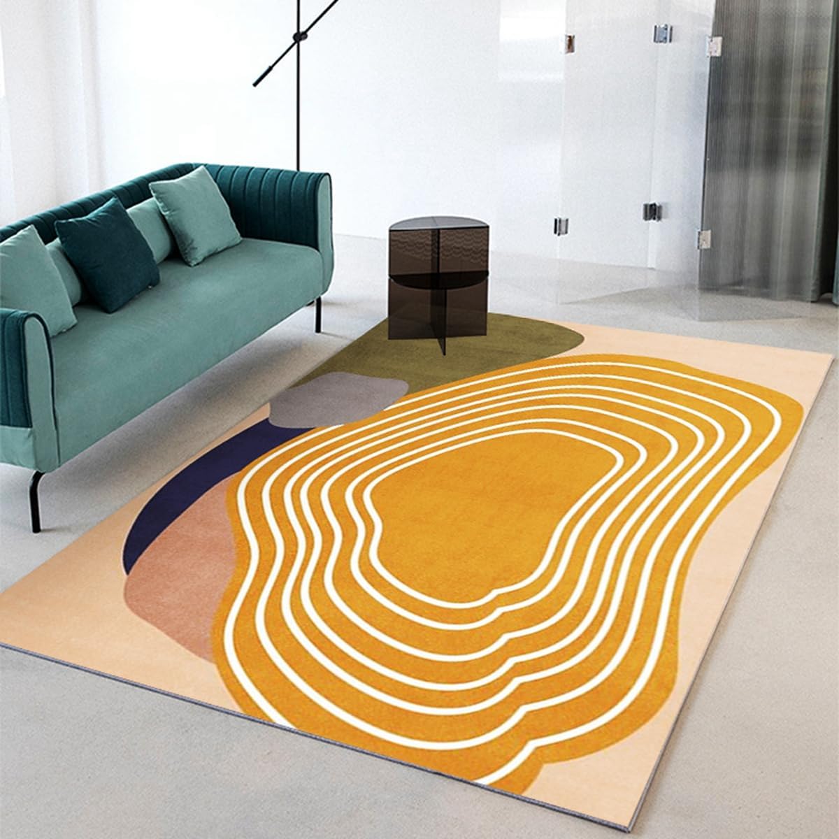 Frisence カーペット 120×160cm 洗える ラグ 滑り止め付き 防音・防寒・床暖房対応 ラグマット 折りたたみ コンパクト収納可能 おしゃれ ふわふわ 北欧風 リビング 寝室 子供部屋用 FRIDT63A