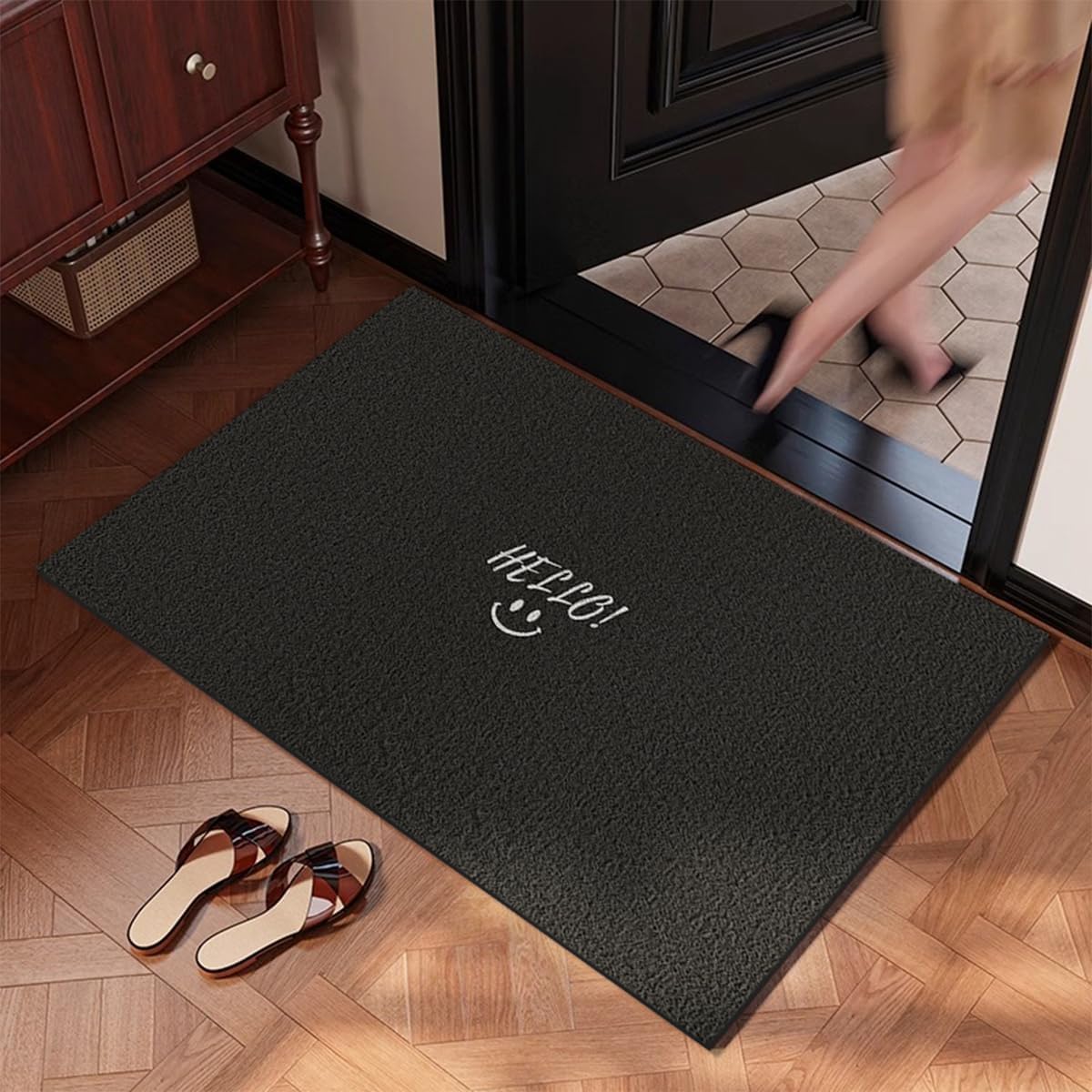 「Tuokus」玄関マット ドアマット 泥落としマット フロアマット マット キッチンマット タイルカーペット 床マット 屋外 滑り止め 耐磨耗性 速乾 吸水 洗える 店舗 飲食店 オフィス 事務所 XGDianj69 45*75cm