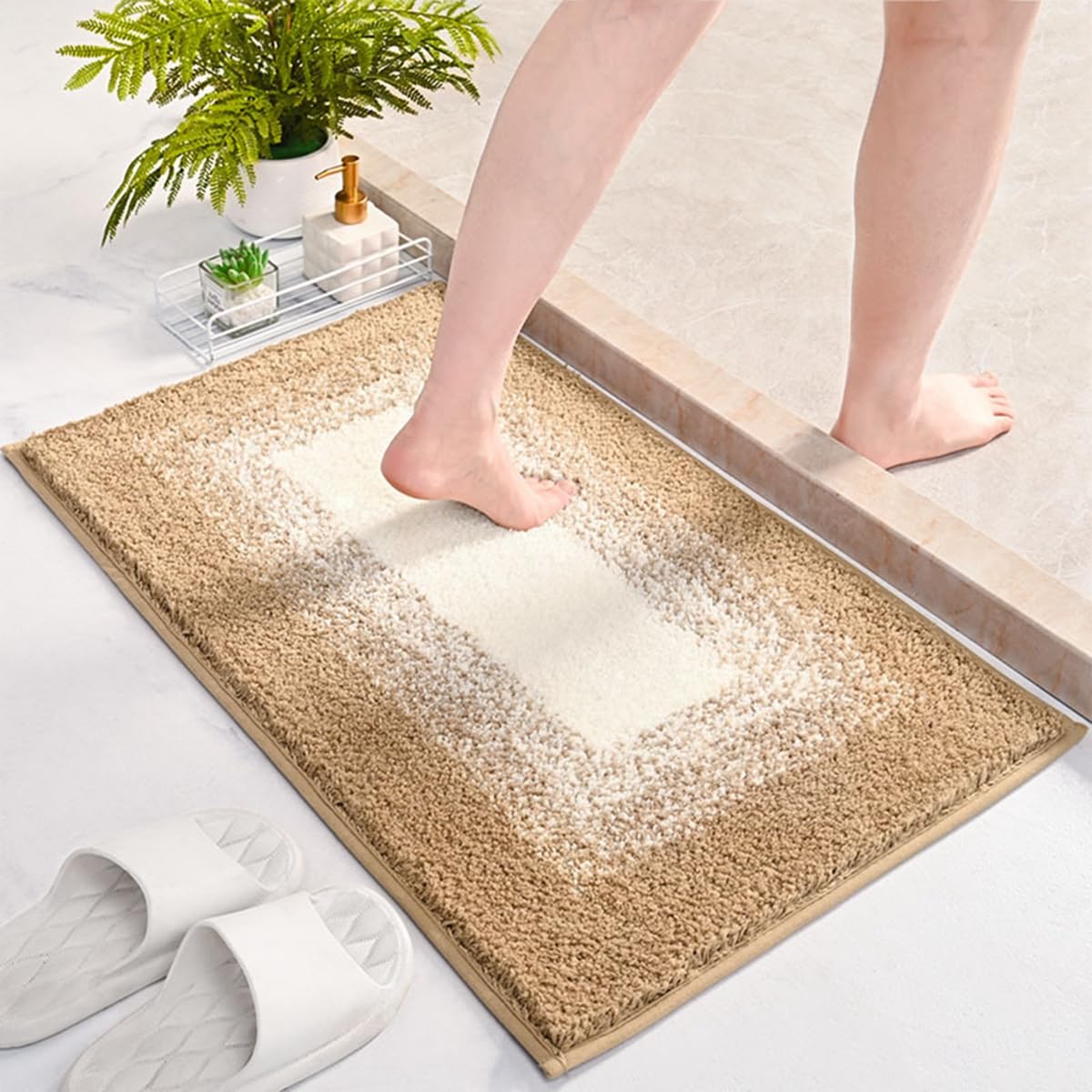 バスマット 60×40cm お風呂マット 速乾 洗える 抗菌防臭 大判 ソフト おしゃれ マイクロファイバー タオル地 安い 厚手 ORYSD11