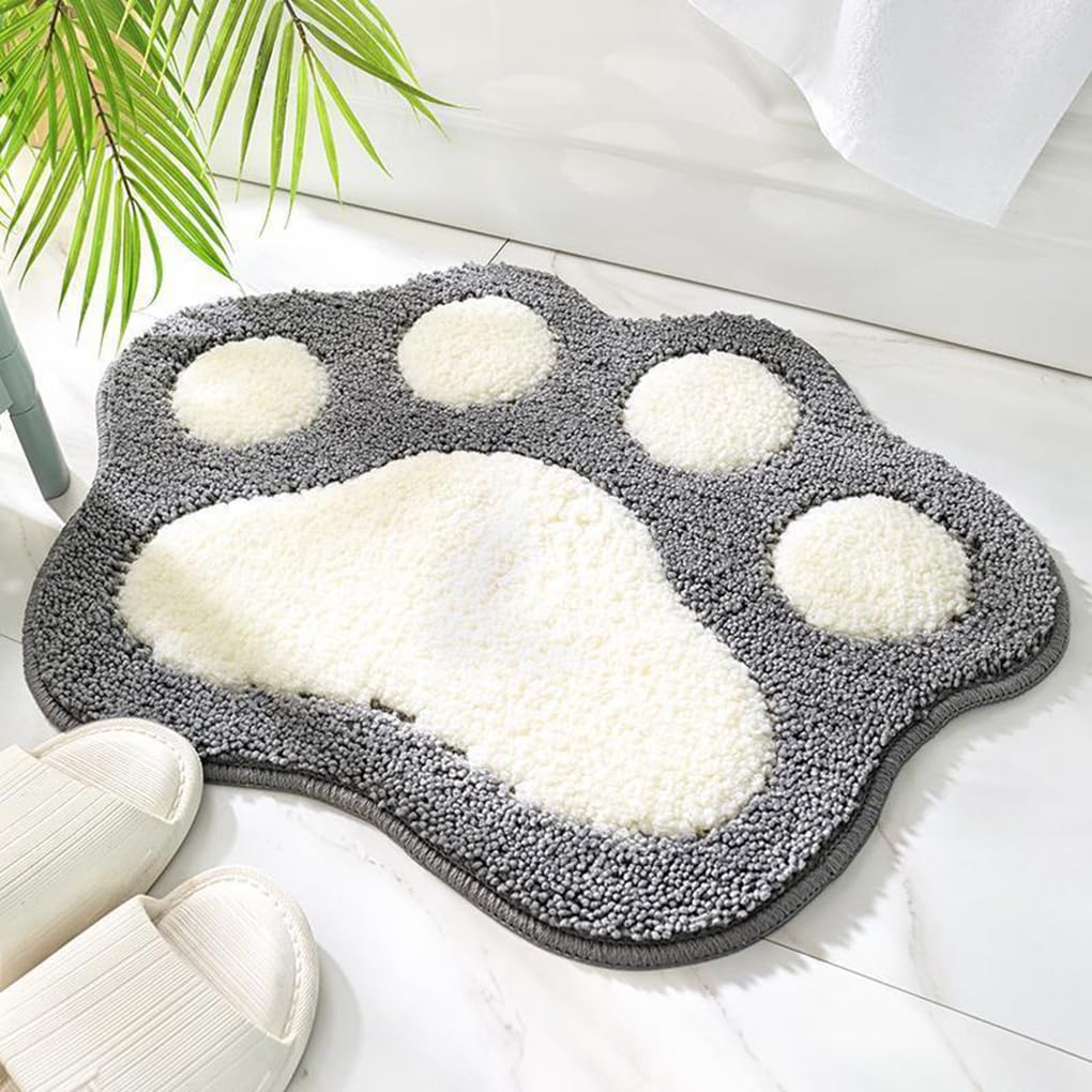 バスマット 45×60cm 吸水速乾 ふわふわ マイクロファイバー 滑り止め付き 抗菌防臭 厚手 洗濯機対応 乾きやすい お風呂マット 脱衣所 洗面所用 おしゃれ 北欧風 ORYSD73