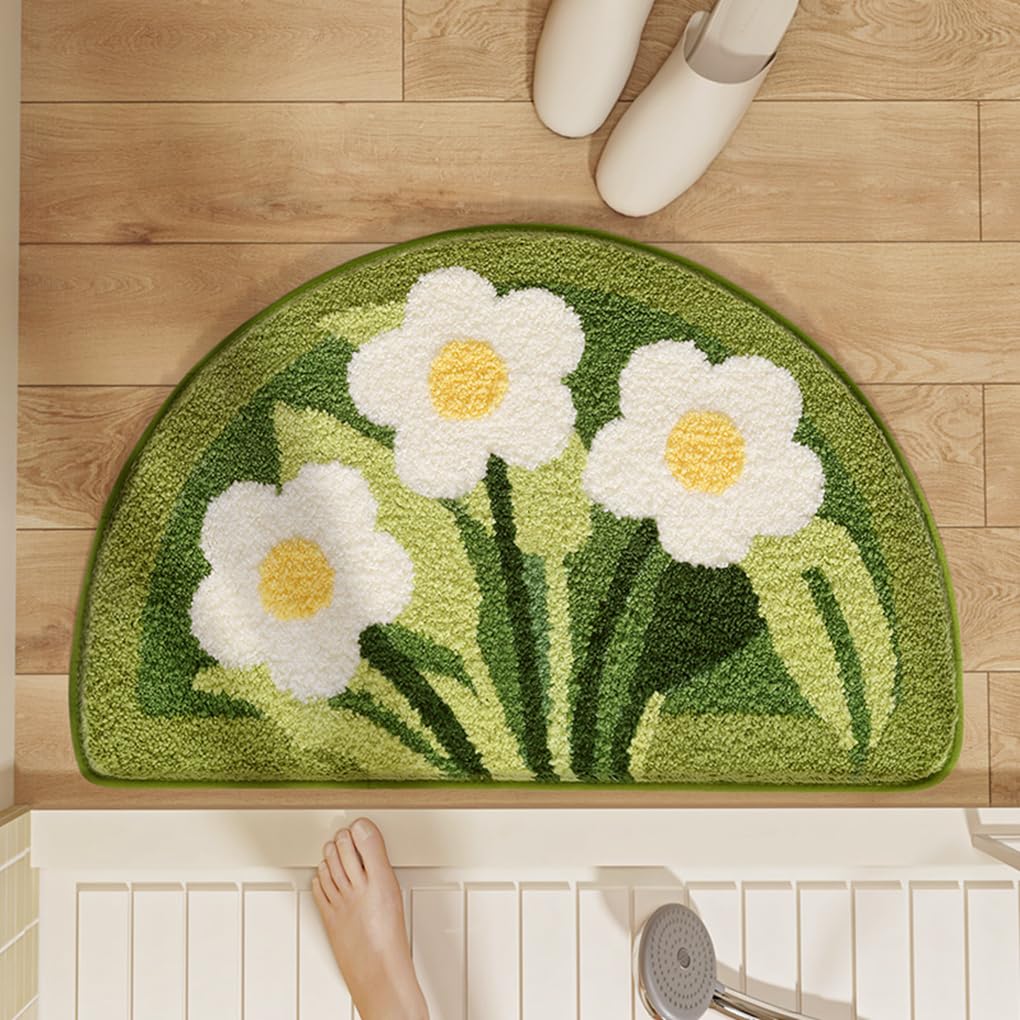 バスマット 40×60cm 吸水速乾 ふわふわ マイクロファイバー 滑り止め付き 抗菌防臭 厚手 洗濯機対応 乾きやすい お風呂マット 脱衣所 洗面所用 おしゃれ 北欧風 ORYSD124