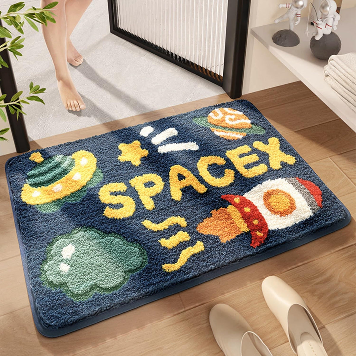 バスマット 60×40cm お風呂マット 速乾 洗える 抗菌防臭 大判 ソフト おしゃれ マイクロファイバー タオル地 安い 厚手 ORYSD10