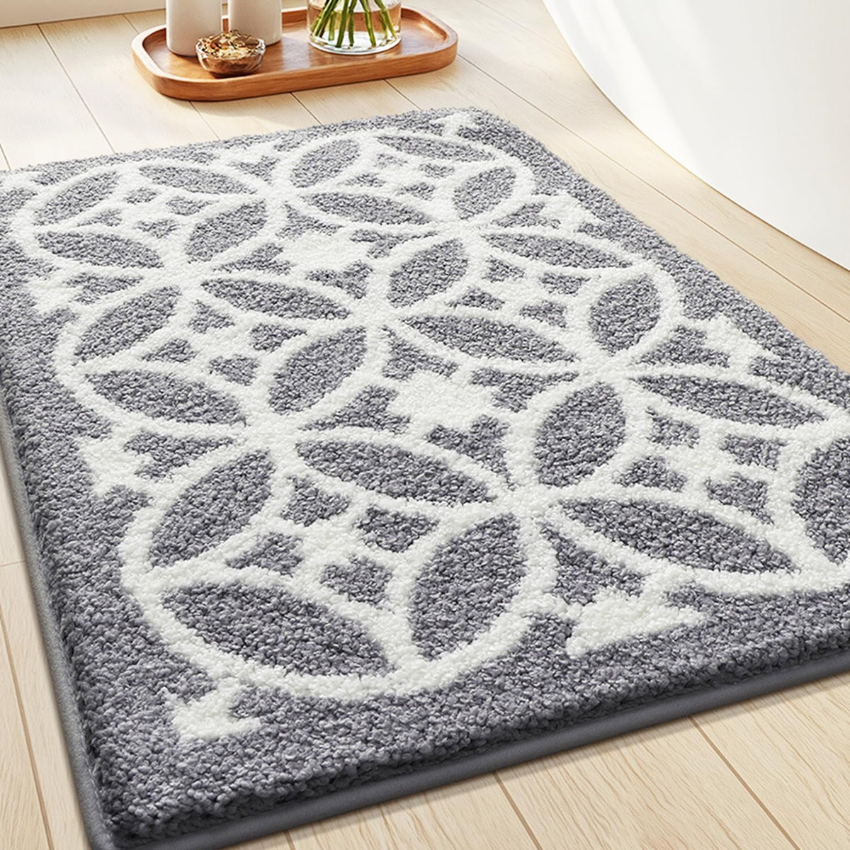 バスマット 60×40cm お風呂マット 速乾 洗える 抗菌防臭 大判 ソフト おしゃれ マイクロファイバー タオル地 安い 厚手 ORYSD31