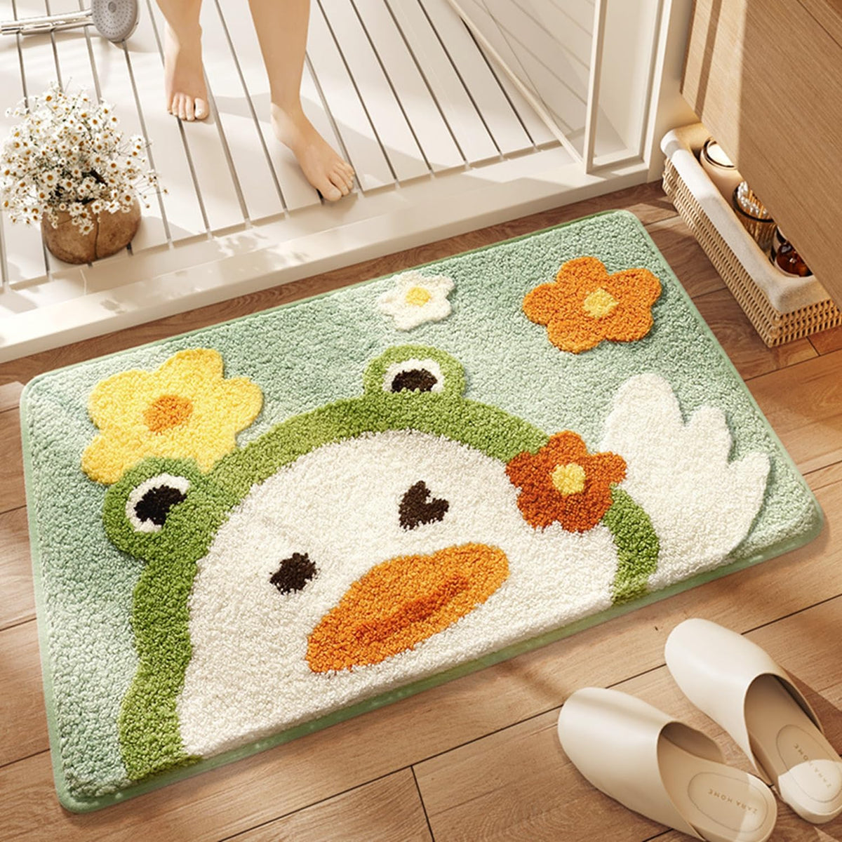 バスマット 60×40cm お風呂マット 速乾 洗える 抗菌防臭 大判 ソフト おしゃれ マイクロファイバー タオル地 安い 厚手 ORYSD33A