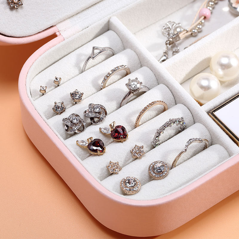 ジュエリーボックス 携帯用 レザー アクセサリー 大容量 アクセサリー 収納 jewelry box