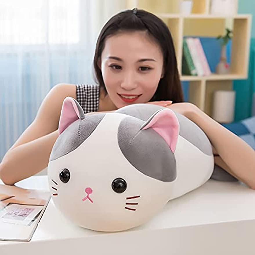 「Tuokus」ぬいぐるみ 大きい 50cm 抱き枕 ネコ かわいい ふわふわ プレゼント きい おもちゃ お祝い 子供 もちもち お誕生日 赤ちゃん 人形 女の子男の子 クッション