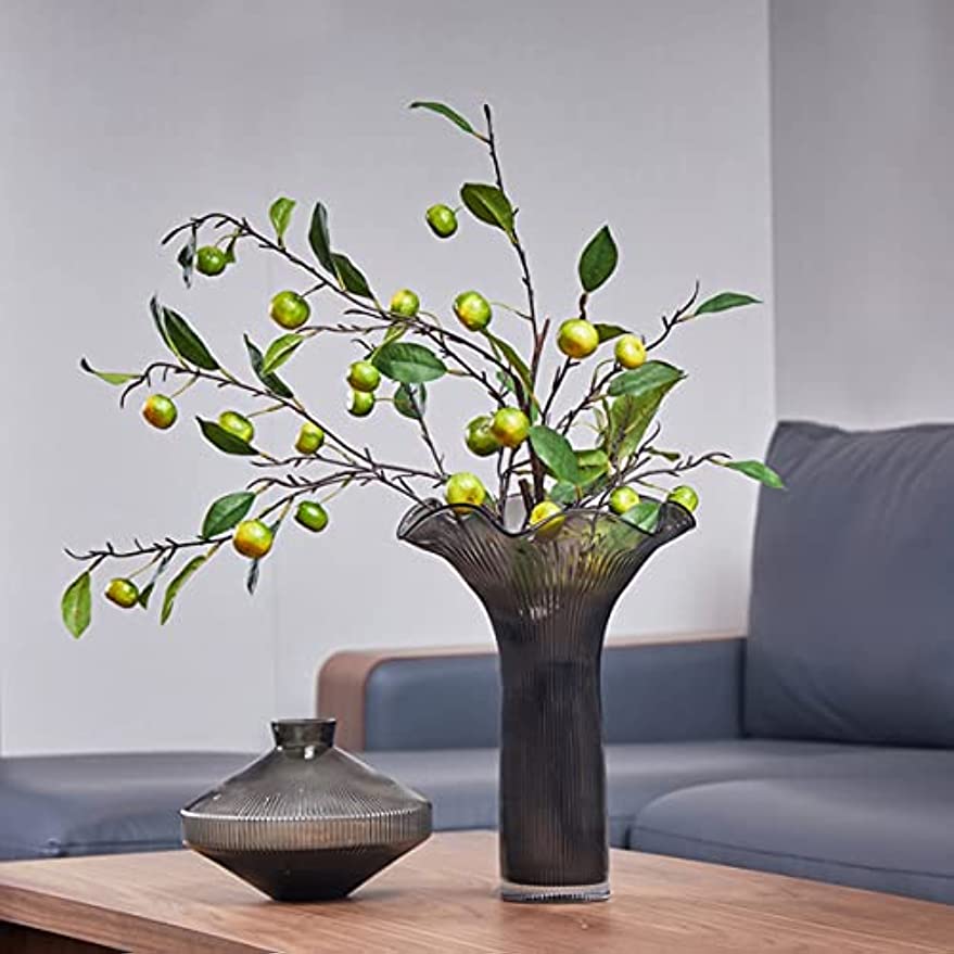 「Tuokus」人工観葉植物 造花 りんご オレンジ 手作り フラワーアレンジメント 枯れない花 フェイクグリーン インテリア おしゃれ グリーン デコレーション 枯れない 本物 FZHj02癒しの 1つ：85*45cm(約)