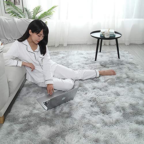 「Tuokus」カーペット ラグマット 洗える 絨毯（ダークグレー 140*200cm約1.7畳）5畳6畳7畳 長方形 洗える シャギーラグ 絨毯 滑り止め 洗濯可能カーペット おしゃれ