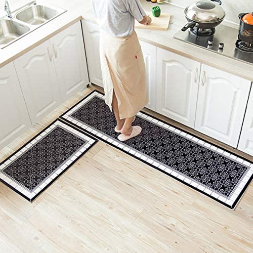 廊下マット キッチンマット 台所マット カーペット ラグマット 50*240cm 「Tuokus」 洗える 滑り止め付き 厚手防音 掃除易い 抗菌防臭 吸水 厚手 長方形