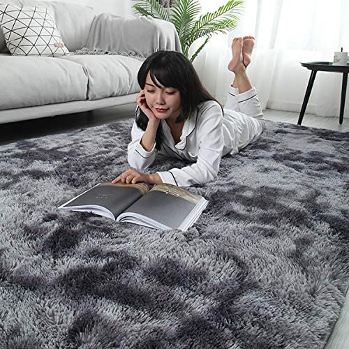 「Tuokus」カーペット ラグマット 洗える 絨毯（ダークグレー 140*200cm約1.7畳）5畳6畳7畳 長方形 洗える シャギーラグ 絨毯 滑り止め 洗濯可能カーペット おしゃれ