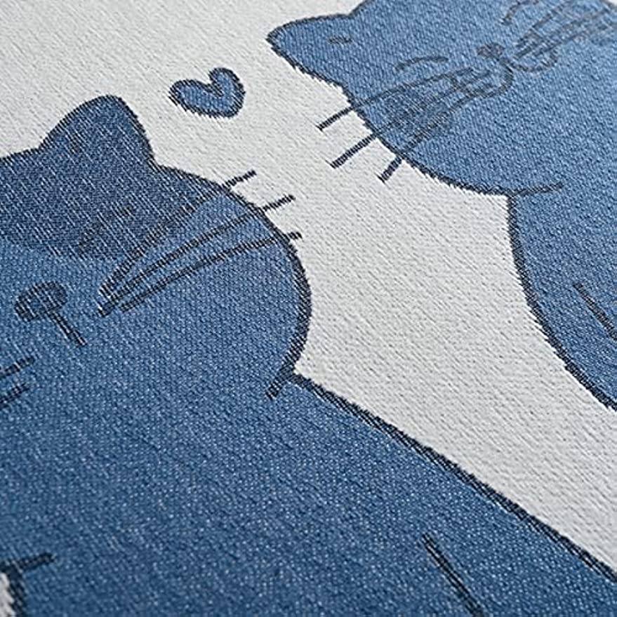 「Tuokus」ソファーカバー 2人掛け 3人掛け 肘付き ソファパッド ペットの引っかき傷防止 クッション ソファー スリップ 洗える 防塵 防汚 かわいい猫たち （180*130cm）
